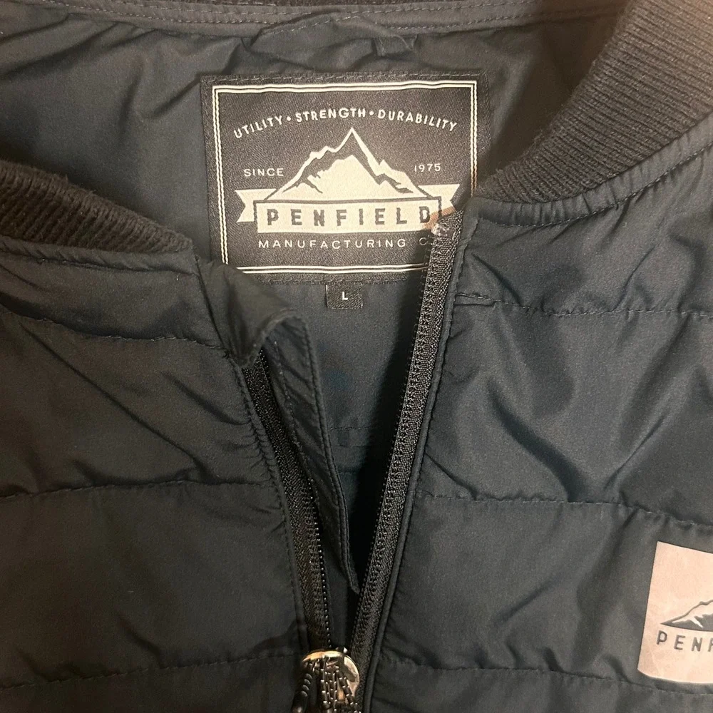 Penfield Mens Puffer Vest Black Insulated Lightweight Bomber Style Size L - Picture 3 of 6